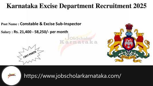 Karnataka Excise Dept Recruitment 2025