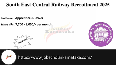 South East Central Railway Recruitment 2025