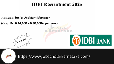 IDBI Bank Recruitment 2025