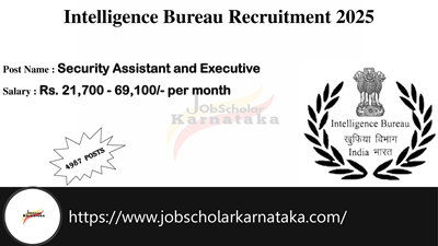 Intelligence Bureau Recruitment 2025