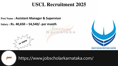 Udupi Cochin Shipyard Ltd Recruitment 2025