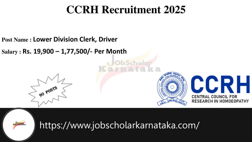 CCRH Recruitment 2025