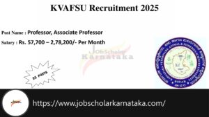 KVAFSU Recruitment 2025
