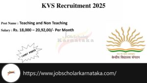 KVS Recruitment 2025