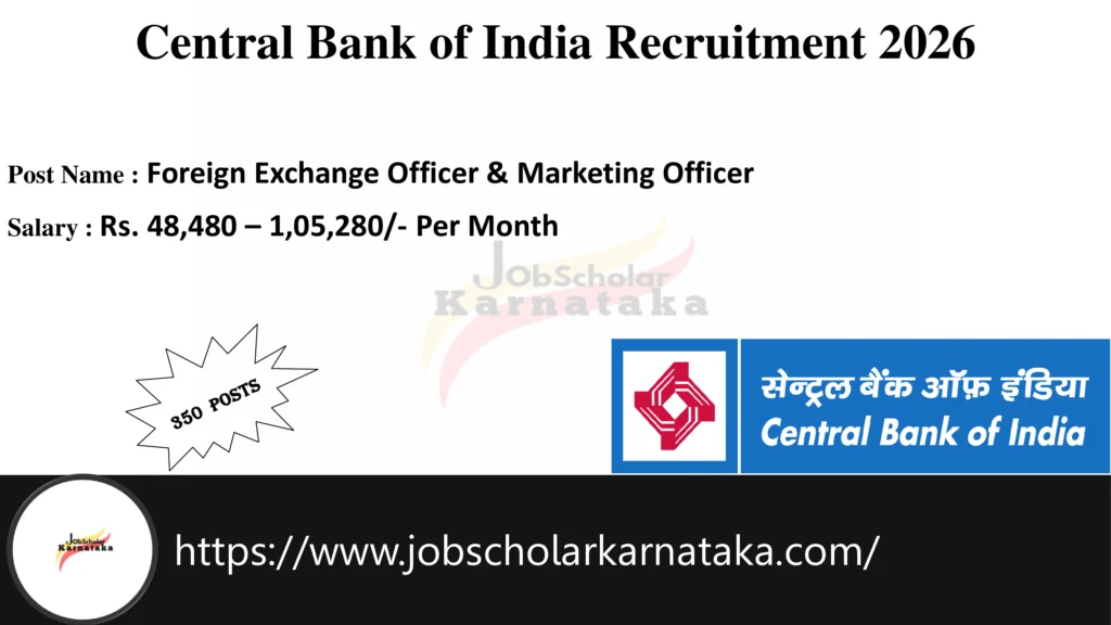 Central Bank of India Recruitment 2026