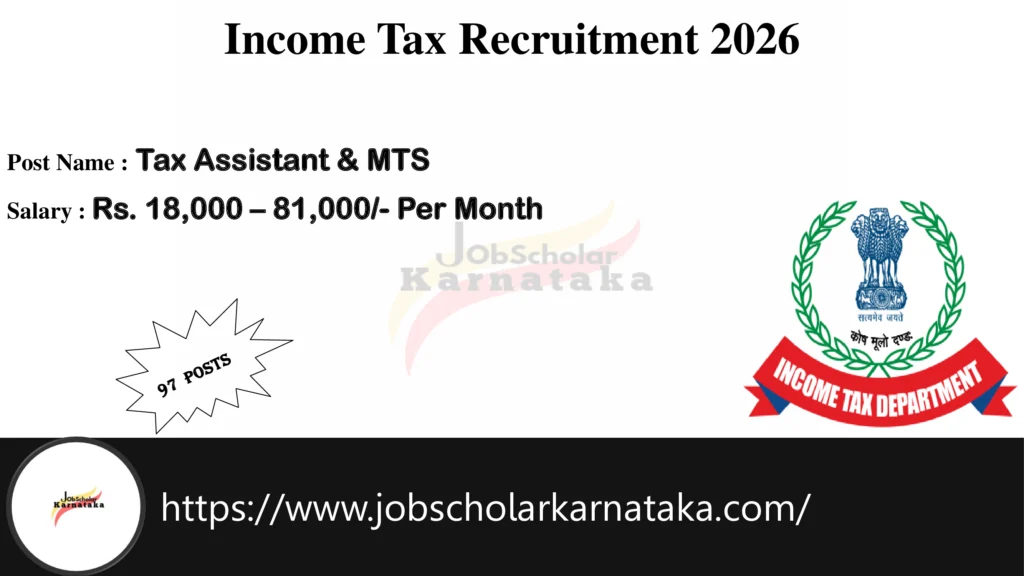Income Tax Department Recruitment 2026