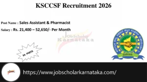 KSCCF Recruitment 2026