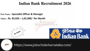 Indian Bank Recruitment 2026