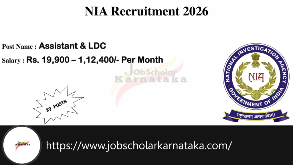 NIA Recruitment 2026