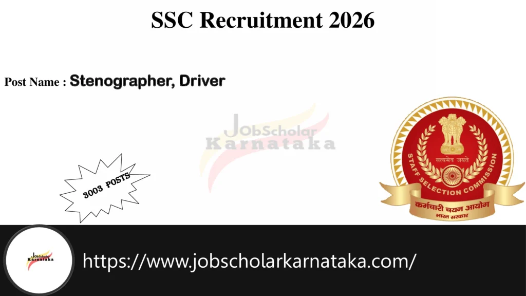 SSC Recruitment 2026