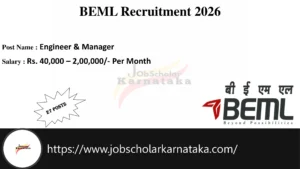 BEML Recruitment 2026