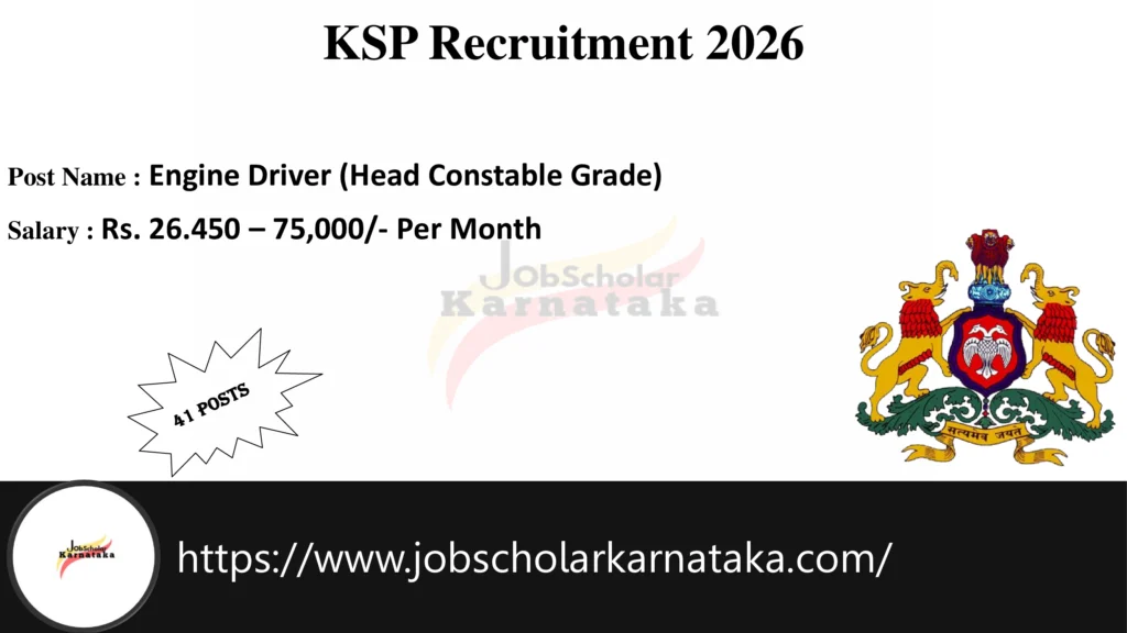 KSP Recruitment 2026 job notification