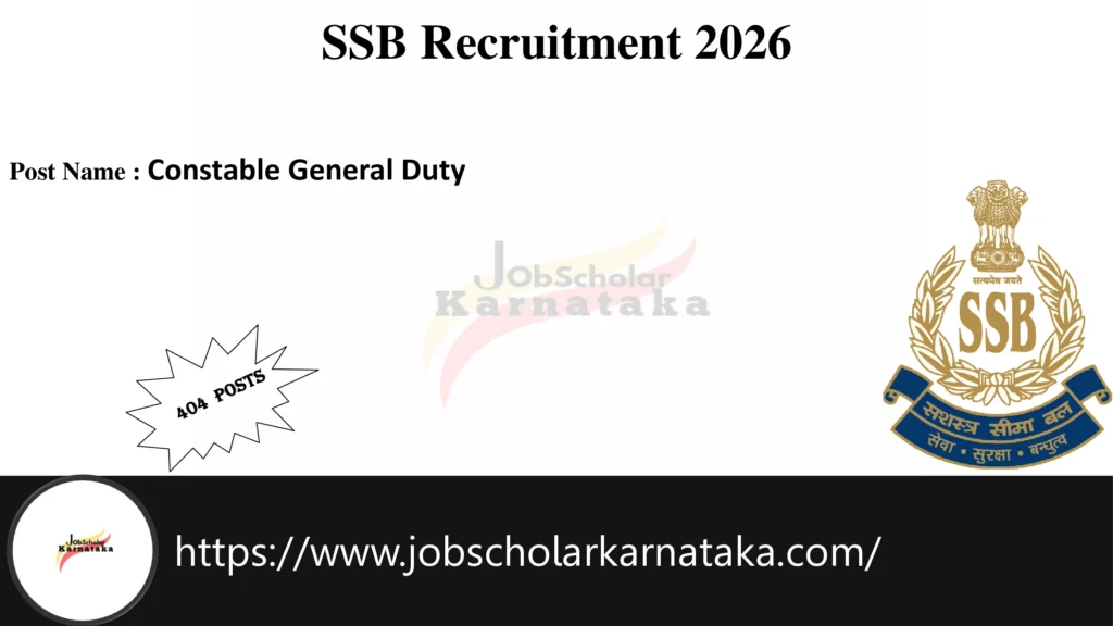 SSB Recruitment 2026 job notification